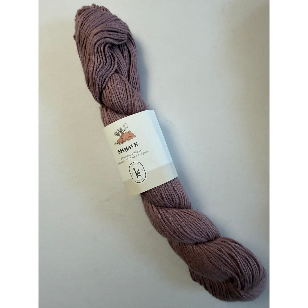 Kelbourne Woolens Mojave Yarn Mauve 185 Yards Cotton Linen Blend